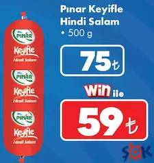 PINAR KEYİFLE HİNDİ SALAM 500 G